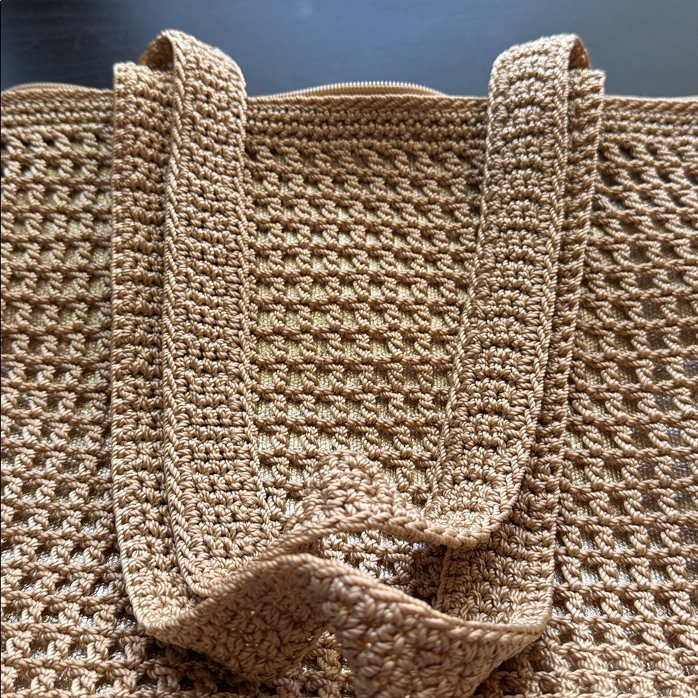The Sak Tan Woven Tote bag with gold accents. Very nice NWOT no hang tag summer - Picture 11 of 11